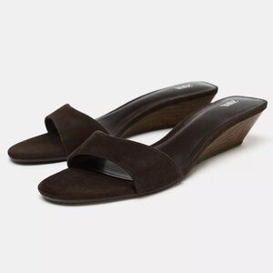 NWT Suede Wedge Sandals